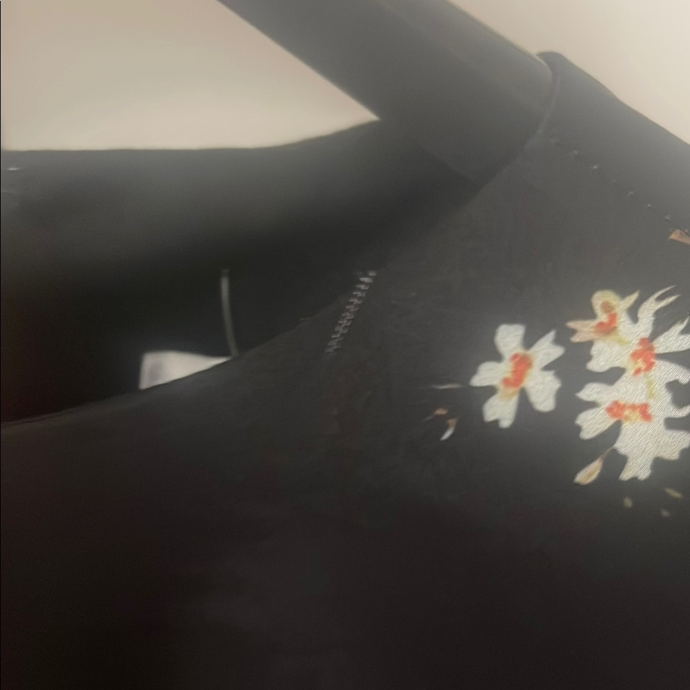 Ieena Mac Duggal Floral Black Maxi Dress - sz 0 - READ - Picture 6 of 10
